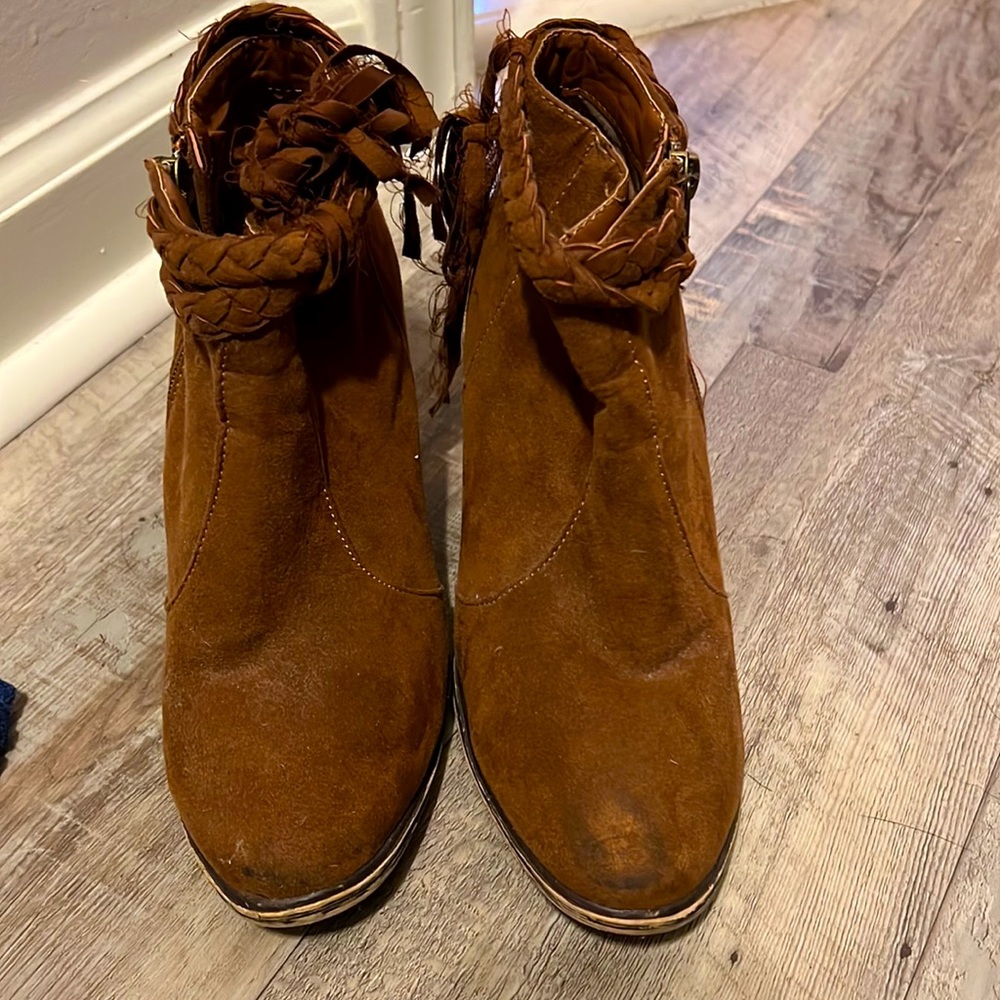 Brown booties